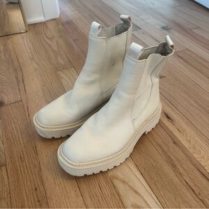 Sam Edelman ivory laguna Chelsea boots